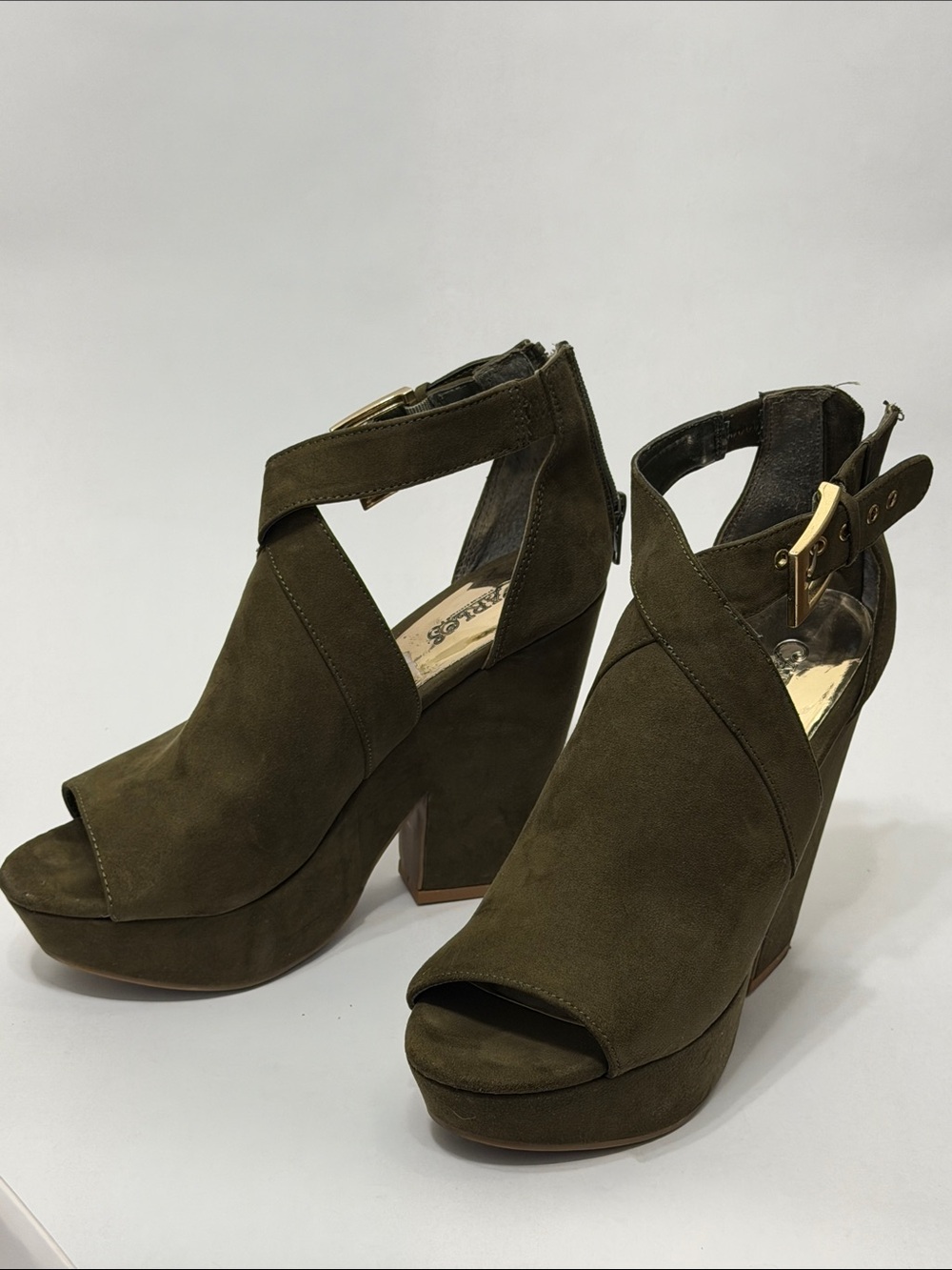 Carlos by Carlos Santana Olive Green Barrett Sandals